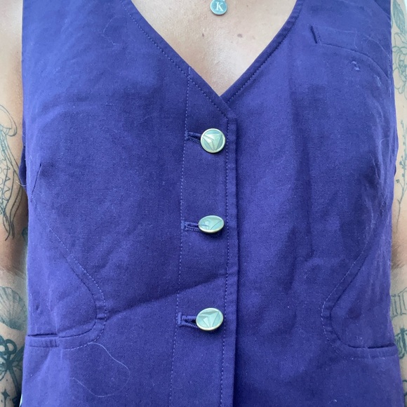 Vintage Delta Purple Vest Sz 4 - Picture 3 of 6